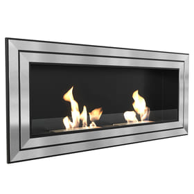 Wall mounted Bioethanol fireplace JULIET TÜV with glazing