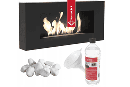 Wall mounted Bioethanol fireplace DELTA FLAT TÜV set