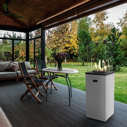 Plinski grelec Patio Slim Steel White, ročni, 8,2 kW