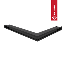 Ventilatiedeksel LUFT hoek links 76,6x54,7x6 zwart