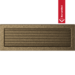 Capac aerisire 17x49 negru și auriu cu jaluzele