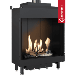 Gasinsats, Gaskamin Kratki LEO 62 naturgas ∅ 100/150 8 kW