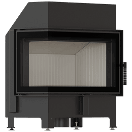 Kamineinsatz KRATKI ZIBI ECO 9,9 kW Ø 180 Eck links