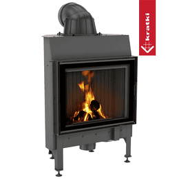 Camino in acciaio KRATKI NADIA 10 kW Ø 200 thermotec nero
