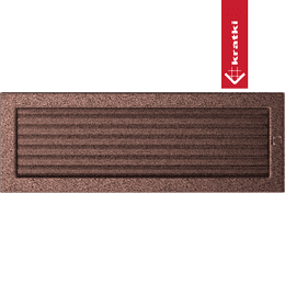 Ventilatiedeksel 17x49 koper met blinds