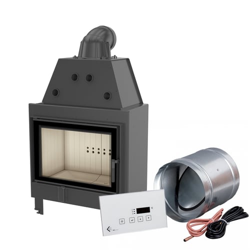 Semineu inteligent din otel MBO 15 kW Ø 200 MSK STICLA