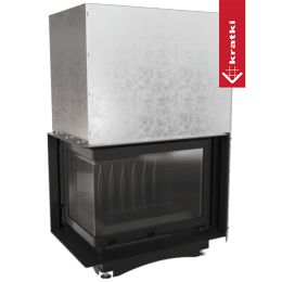 Chimenea de leña de hierro fundido KRATKI MAJA izquierda 8 kW Ø 180 puerta elevable