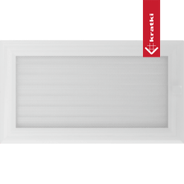 Kratka wentylacyjna kominkowa Oskar 17x30 biała z żaluzją