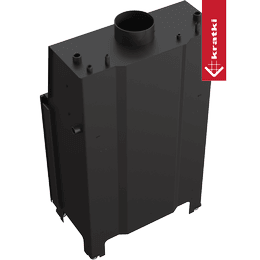 Chimenea de agua de leña KRATKI MBA 17 kW Ø 200 Forro Thermotec negro