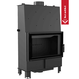 Vannvarmepeis GRATKI LUCY 16 kW Ø 200 Dobbeltglass Sort thermotec fôr