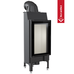 Stalen open haard KRATKI NADIA 9 kW Ø 200 dubbel glas