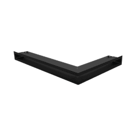 Kratka wentylacyjna kominkowa LUFT narożny lewy 60x40x6 czarna