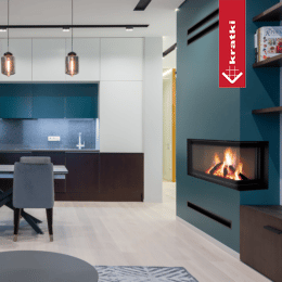 Stålpeis GRILLES NADIA høyre 14 kW Ø 200 Oppløft