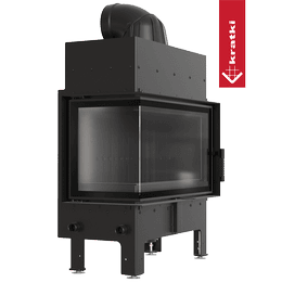 Stålpeis KRATKI FLOKI S venstre 8 kW Ø 160 sort thermotec