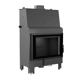 Wasserführender Kamineinsatz KRATKI MBO 15 kW Ø 200 schwarz Verkleidung