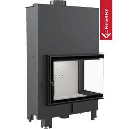 Vodný krb KRATKI MBA Right 17 kW Ø 200 ohýbané sklo