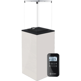 Patio gāzes sildītājs Patio Mini stikla panelis Balts automāts 8,2 kW