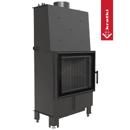 Termosemineu KRATKI LUCY 12 kW Ø 200 termotec neagru sticla dubla