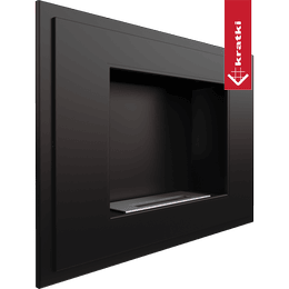 Wandkamin Bioethanol ALPHA TÜV schwarz