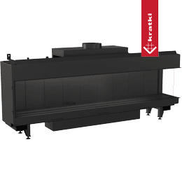Kominek gazowy KRATKI LEO 200 prawy propan butan ∅ 130/200 14 kW