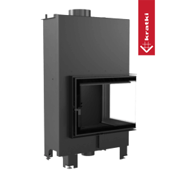 Vodeni kamin KRATKI MBZ desni 13 kW Ø 200 crna thermotec obloga