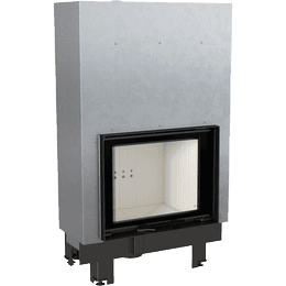 Kamineinsatz aus Stahl KRATKI MBZ 13 kW Ø 200 mit Schiebetür