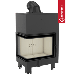 Stålpeis KRATKI MBZ venstre 13 kW Ø 200 Bøyd glass