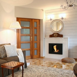 Wall mounted Bioethanol fireplace QUAT TÜV black