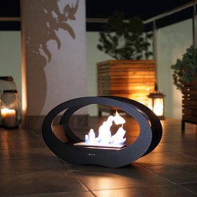 Freestanding Bioethanol fireplace ECHO black