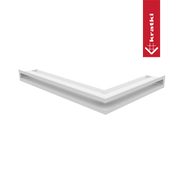 Ventilasjonsdeksel LUFT hjørne venstre 60x40x6 hvit