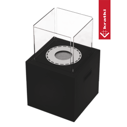 Freestanding bioethanol fireplace TOWER MINI black