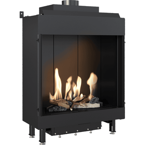 Gas Fireplace KRATKI LEO 62 front facing propane butane ∅ 100/150 5,6 kW