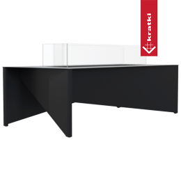 Bioethanol fire table KRATKI ORTA 930 with glazing fire line 75 cm