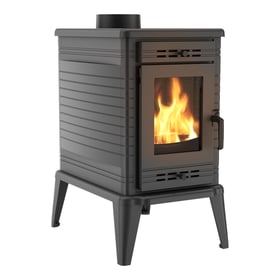 Wood burning cast iron stove K10 Ø 150 10 kW with hot plates