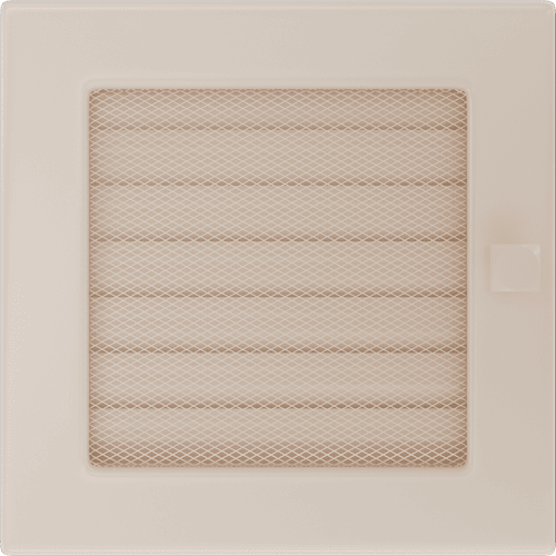 Rejilla de ventilación 17x17 crema con persianas