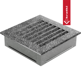 Ventilatierooster FRESH 17x17 zwart en zilver