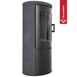 Houtkachel KRATKI AB S/DR ECO 5,5 kW Ø 150 grijze decoratieve voering zwarte thermotec