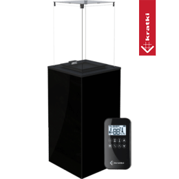 Terrassenheizer Patio Mini Glas schwarz automatische Steuerung 8,2kW