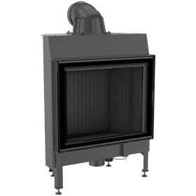 Steel fireplace NADIA 13 kW Ø 200 black thermotec