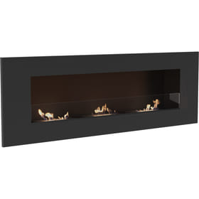 Wall mounted Bioethanol fireplace DELTA3 TÜV left-sided with glazing