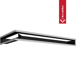 Vent Cover LUFT corner right 40x80x9 polished