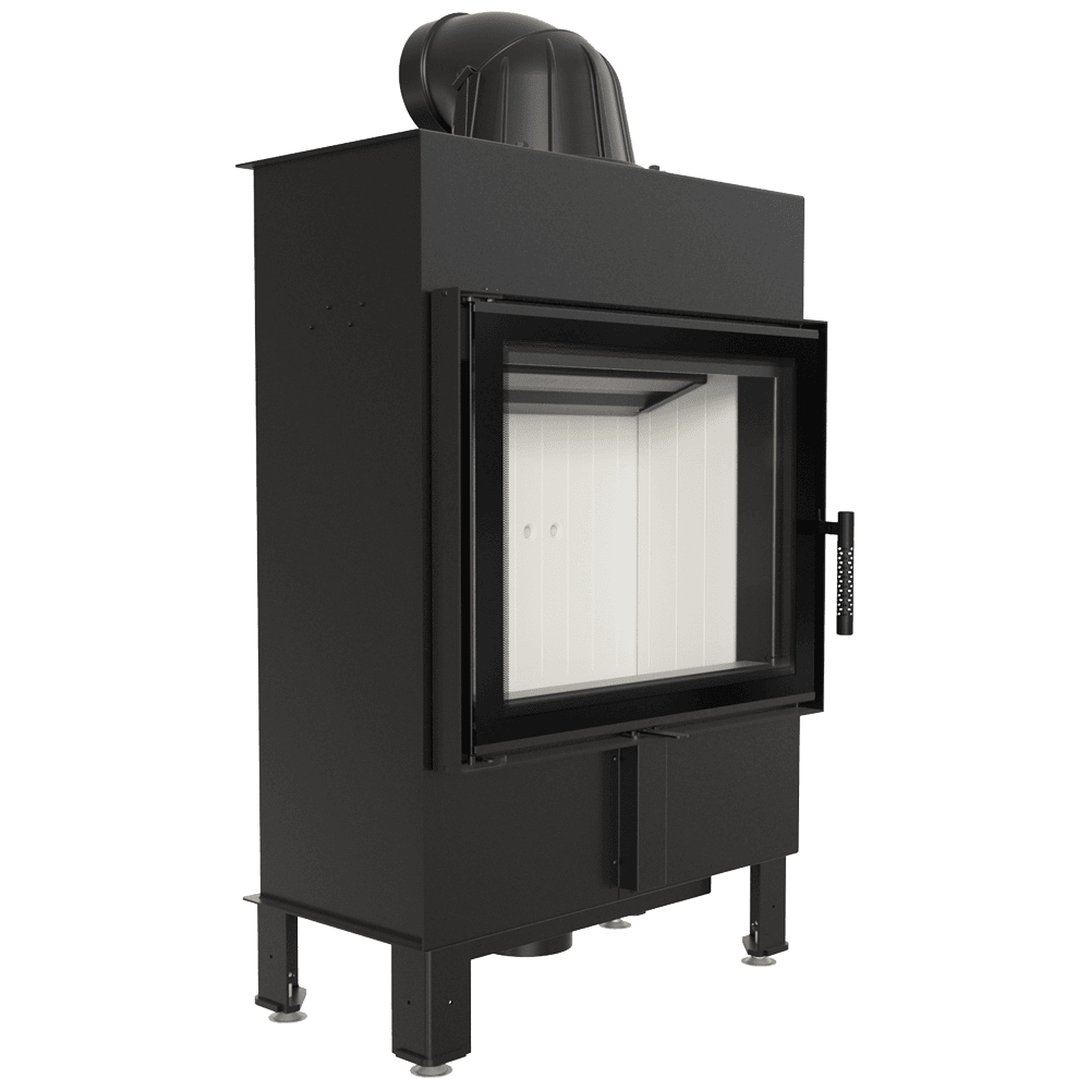 Steel fireplace KRATKI LUCY SLIM 8 kW Ø 160