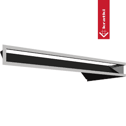 Szellőzőnyílás luft sarok balra 80x40x9 csiszolt vékony