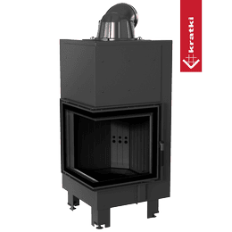 Stålpeis KRATKI MBN venstre 8 kW Ø 200 sort thermotec