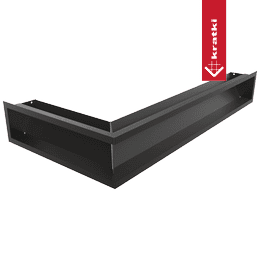 Capac aerisire LUFT colț dreapta 40x80x12 negru Slim