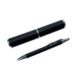 Gadget stylo avec logo à carreaux dans un étui élégant 1 pc