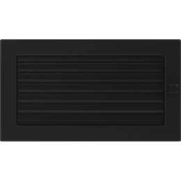 Ventilācijas vāks 17x30 melns ar žalūzijām