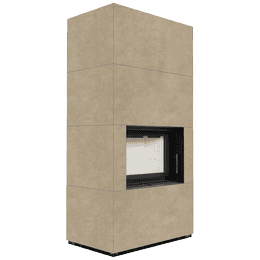 Moduļu kamīns KRATKI FLOKI BOX 8 kW Ø 160 kvarca aglomerāts FOKOS RENA