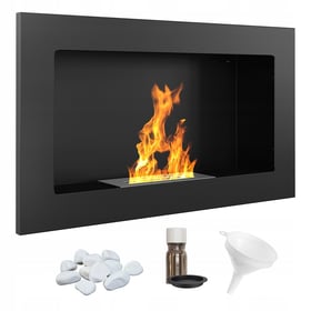 Wall mounted Bioethanol fireplace GOLF TÜV set