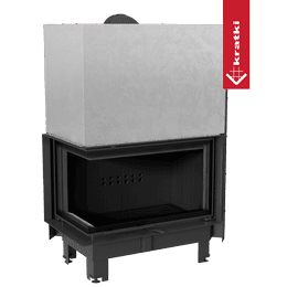 Stålpeis KRATKI MBO venstre 15 kW Ø 200 Lift-up Bøyd glass sort thermotec